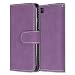 Produktbild iPhone 7 / iPhone 8 Hülle, Chreey Matt Leder Tasche Retro Handyhülle Magnet Flip Case mit Kartenfach Geldbörse Schutzhülle Etui [Lila]