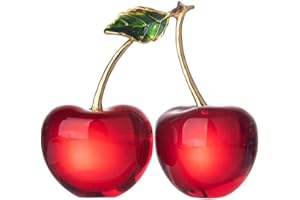 LONGWIN - Presse-papier en forme de cerise en cristal - Décoration de table