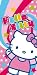 Produktbild Strandtuch, Badetuch, Saunatuch, "Hello Kitty" Motiv: Superstar - 150 x 75 cm - 100% Baumwolle - Lieferung sofort ab Lager
