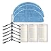 Produktbild 12 Stück Ersatzteile für Ilife V5SPRO V50 V5S Sweeper, 6 Seitenbürsten + 3 Filter + 3 Mikrofasertücher Cleaner Filter Ersatzteil für Staubsauger Roboter.