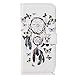 Produktbild Nancen Samsung Galaxy S7 / SM-G9300 (5,1 Zoll) Handyhülle Ledertasche Gemalt Erleichterung Prägung Relief Traumfänger und Schmetterling Muster Bookstyle PU Leder Hülle Flip Cover Etui mit Standfunktion Magnetverschluss Brieftasche / Wallet und Card Slot Case Handy Schutzhülle