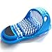 Produktbild RARVIS-Duschsandalen-Fußwäscher, Duschmassagegerät, Hausschuhe, Duschschuh mit Bürste/Saugnapf, 1 blauer Schuh