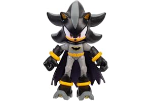 DC x Sonic Shadow som Batman 6,35 cm actionfigur, officiellt licensierad av Jakks Pacific, mycket artikulerad och detaljerad design, samlarförpackning