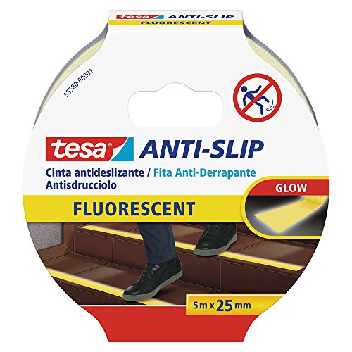 Tesa Cinta antideslizante fluorescente para suelos  5mx25mm 
