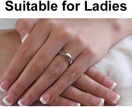 Ladies Mens Unisex Sterling Silver Wedding Ring Band. 5mm width - Plain but Classy Ring - Product comes complete with Cushioned Ring Box (K)