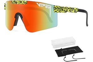 FouncY Occhiali da sole polarizzati sportivi P-V da uomo Montatura da ciclismo Occhiali da sole sportivi, occhiali da sole con occhiali, borse per occhiali e occhiali, gambe,