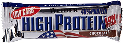 Weider 40% Protein Low Carb Barre Chocolat 24 x 50 gm