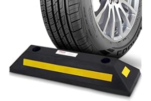 PYLE Topes de Piso de Garaje para vehículos, 1 Pieza, Seguridad, Goma Resistente para estacionamiento, Garaje, Ideal para Autos, Vans, Camiones