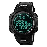 Amstt Herren Uhren Boy 's Digital Sport Uhr Militär Kompass Armbanduhr Wasserdicht Schwarz Armbanduhren
