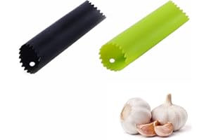 FRDELMA Pelatrici per Aglio, Pela Aglio in Silicone Rulli per Aglio Sbuccia-aglio in Silicone Dell'aglio Sbucciatore per utensili da cucina utili (nero, verde)