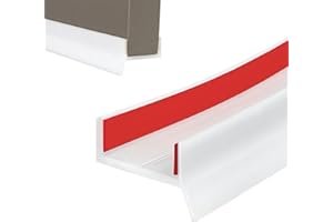 Flintronic Joint Plinthe Cuisine Profil D’étanchéité pour Socle Cuisine pour Plinthe de 15mm 16mm 17mm pour Bas de Sous Placard(Blanc, 5M)