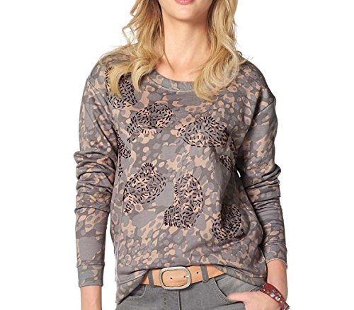 Preisvergleich Produktbild Tamaris Damen Sweatshirt grau rosa 34