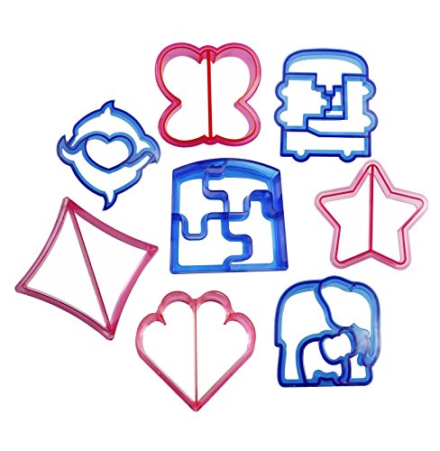 Fanaticism Set von 8 Ausstecher von Sandwich, Keks und Brot, Sandwich Form