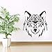 Produktbild wolf - hund tiere wandsticker wölfe design wand aufkleber zuhause wohnzimmer dekor, wildes tier wand wandgemälde vinyl wand kunst 42x47cm
