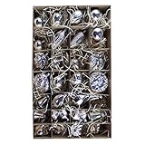  Weihnachtsbahnhof-Sitzendorf 30er Christbaumschmuck-Set,#2, Lauscha Thüringen, Mundgeblasen und versilbert, viele Motive und Formen enthalten