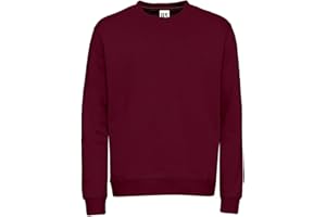 CHEMAGLIETTE! Felpa Uomo Girocollo - Maglia Tuta Felpata Cotone, Felpe da Lavoro Maglie Senza Cappuccio Tinta Unita Stampabili, Polsini in Costina Basic Crew Neck