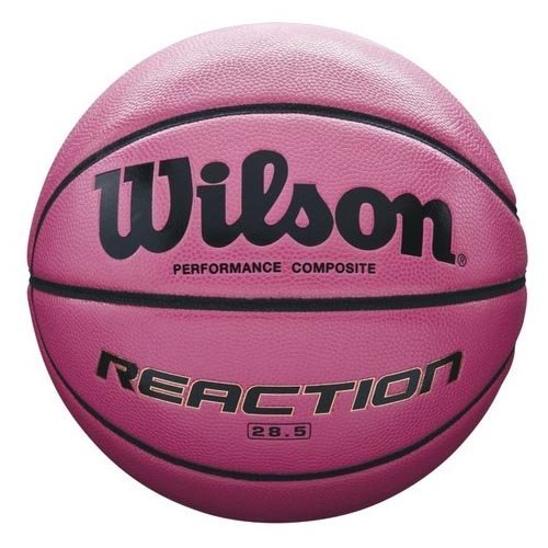 Wilson Ballon de Basketball tout terrain , Compétition, Parquets sportifs, Taille 6, REACTION, Rose, WTB1218XD06