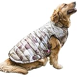 Eastlion Großer Hundewinter warmer Mantel Haustier Kleidung für goldene Schlittenhunde Samoyed, Farbe 1 Größe 28