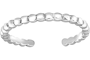 FIVE-D Ring Zehenring feine Struktur Grösse einstellbar aus 925 Sterling Silber im Geschenketui