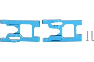 Dilwe RC Auto Vorderachse, 2 Stück Aluminiumlegierung Vorderachse mit Schrauben für Wltoys 12428 / FY03 RC Auto Upgrade Zubehör (Blau)