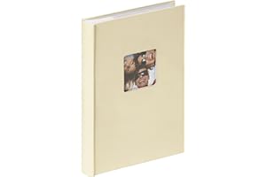 walther design Fotoalbum creme 300 Fotos 10 x 15 cm Memo-Einsteckalbum mit Cover-Ausstanzung, Fun ME-111-H