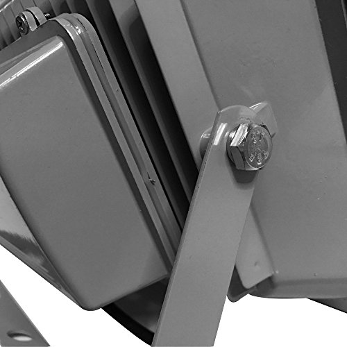 SAILUN 50W LED Fluter Floodlight Strahler Licht Scheinwerfer Außenstrahler Wandstrahler Silber Aluminium IP65 Wasserdicht AC 85 – 265V WarmWeiß - 5