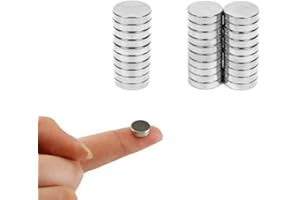 Qiuyan 30 PCS 10 x 1.8mm Round Magnets Strong Neodymium Disc Magnet Little Craft Magnets for Whiteboards, Crafts, Fridge, DIY, Photos, Notice Board