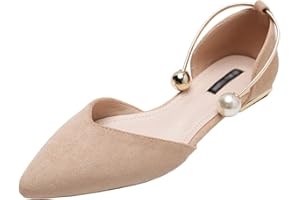 Jamron Mujer Dedo Punteado Terciopelo Bailarinas Elegante D'orsay Pumps Plano Zapatos de Vestir