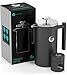 FRENCH PRESS / KAFFEEBEREITER / TEEBEREITER 1 Liter aus Edelstahl von Coffee Gator - Doppelwandige Französische Kaffeepresse um Kaffee länger warm zu behalten - Kaffeekanne in graumatt - Mini Kaffeedose gratis dazu