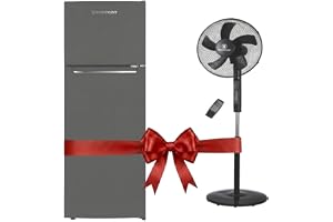 Westpoint 240 Liters Gross Double Door Refrigerator-,DEFROST,4 Door Balconies,Egg Rack,Ice Cube Tray,Built in Condenser,52Dx51.9Wx148H Centimeter Silver,PEDESTAL FAN WITH REMOTE(Amazon Exclusive)