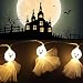 Produktbild Halloween String Licht Dekoration Wasserfest LED String Licht im Freien solar String Licht Lichterketten Stoff Geist Elf Grimasse, 10 Lampen, 1.5 M