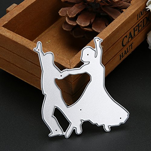Amazingdeal365 Tanzen Metall Form Schablonen Schneiden DIY Dekor Sammelalbum Karten Buchzeichen Lesezeichen als Geschenk für Freunde Geburtstag Kinder,Kindergarten Hobby Schule Handarbeit Unterricht usw. Ein tolles Geschenk! - 4