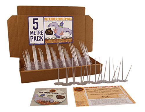 Defender Wide Kunststoff-Vogel- und Taubenspikes 5-Meter-Pack