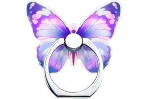 Kinizuxi Handy Ring Smartphone Fingerhalterung,Netter Schmetterling 360 Grad Drehung Ring Halter Ringhalter Fingerhalter Handyhalterung für iPhone iPad Samsung Huawei und mehr (1 Packung)