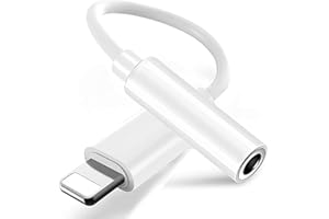 LQIESDD Adattatore per iPhone, [Certificato MFi] Lightning a jack da 3,5 mm, adattatore per cuffie ausiliarie dongle audio convertitore per cuffie compatibile con iPhone 14/14 Plus/14 Pro/13/12/11/7/7P/8/X