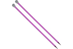 Coopay Knitting Needles 8.0mm UK Size, Aluminium, Straight, Lightweight, Smooth, Snag-Free Surface, Ideal for Beginners & Professionals, 35cm Long, 2 Pack