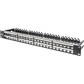 DIGITUS Modular Patch Panel - 48 Ports 1U - 19" Rack - For RJ45 Keystone | Shielded &ndash; For Keystone Modules and Connectors &ndash; R
