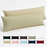 Pillow Cover 40 x 145 Reinforced Cotton (Pack of 2) - Beige - Tight Fabric 57 Threads/cm&sup2; - Pillowcase 40 x 145 cm - Oeko Tex