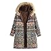 Produktbild TianWlio Jacken Parka Mäntel Herbst Winter Warme Jacken Strickjacken Damen Mäntel Winter Warme Outwear Blumen Mit Kapuze Drucken Taschen Vintage Übergroße Mäntel XXL