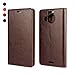 Produktbild bdeals Flip Elegant Premium Echt Ledertasche Handyhülle Brieftasche Schutzhülle für Microsoft Lumia 950 XL Hülle ,Kaffee Braun