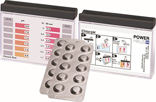 POWERHAUS24 – Wassertester, Pooltester für pH-Wert und freies Chlor mit 20 Tabletten - 3