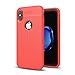 Produktbild Shinyzone Weich TPU Silikon Zurück Hülle für iPhone XR 6.1 Zoll,Ultra Dünn Flexibel [Rot] Litschi Textur Muster Anti-Rutsch Kratzfest Schutzhülle for iPhone XR 6.1 Zoll