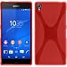 Produktbild PhoneNatic Case für Sony Xperia Z3 Hülle Silikon rot X-Style + 2 Schutzfolien
