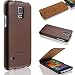 Produktbild Handyhülle Samsung Galaxy S5 / S5 Neo - echtes Leder - HANDGEFERTIGT - bester Schutz Ihres Handys im Flip Cover Design - Etui Case Schale Tasche für Ihr Smartphone - Handytasche S5 in Braun