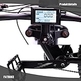 Fitifito Helsinki 26 Zoll Elektrofahrrad Fatbike E-Bike Pedelec, 36V 250W MXUS Heckmotor, Kenda 26 x 4,0 MTB Reifen, Matt Schwarz Grau - 6