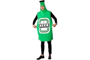 EraSpooky Bouteille de Bière Unisexe Costume Déguisement Halloween Carnaval Fête Tenue Drôle pour Adultes Hommes Femmes
