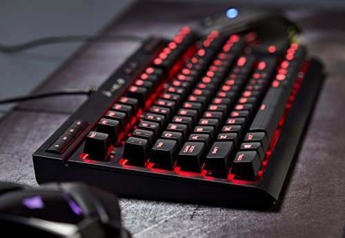 Corsair K63 - Teclado mec  nico Gaming  Cherry MX Red  retroiluminaci  n LED roja  QWERTY Espa  ol   Negro