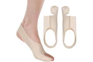 Sikweny 2 Pièces Hallux Valgus Orthese Corrective, Redresseur Orteil, Chaussettes Hallux Valgus, Gros Redresseur Protection, pour Femme et Homme,Adapté à Utilisation Dejour Comme(Couleur Peau, L)