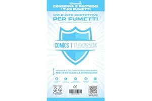 STUDIO SUPERNOVA - BUSTE PROTETTIVE studio supernova - 100 buste protettive comics 1 (17,6 x 26,5) Trasparente