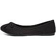 Lilley Gwen Womens Black Lace Slip On Ballerina